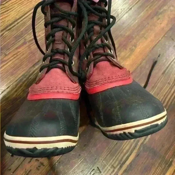 Sorel Slimpack Womens Redwood Candy Apple 1964 Mid Calf Lace Up Boots Size  8 - Picture 5 of 9